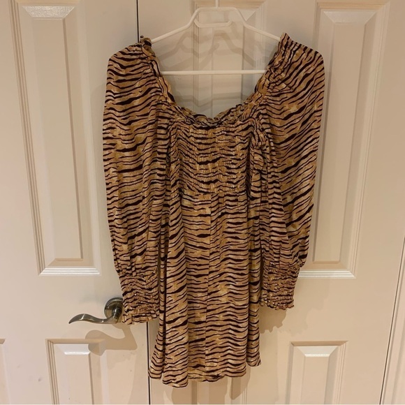 Faithfull the Brand Ira Mini Dress Wyldie Animal Print - Picture 2 of 10